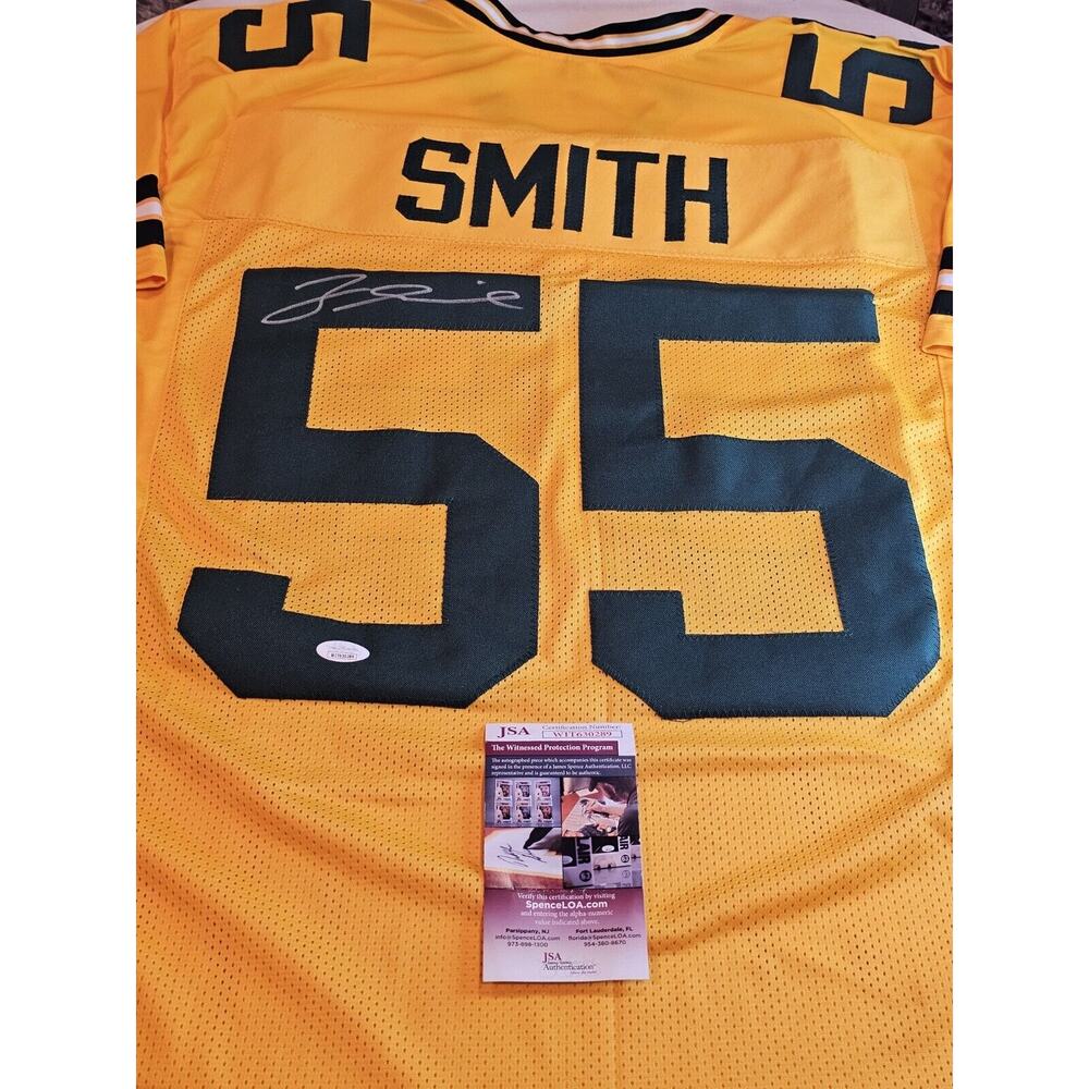 Za’Darius Smith Autographed/Signed Jersey JSA COA Yellow Custom Jersey